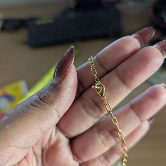 Anthropologie Gold Plated Gemini Necklace - Picture 4 of 4